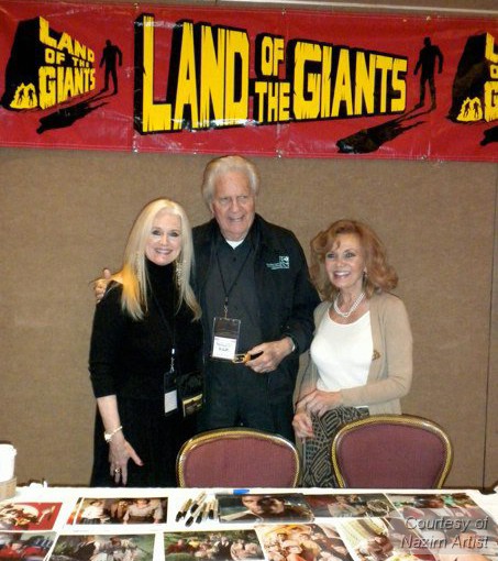 Celeste Yarnall, Don Matheson and Deanna Lund at the Hollywood Xpo, October 2010